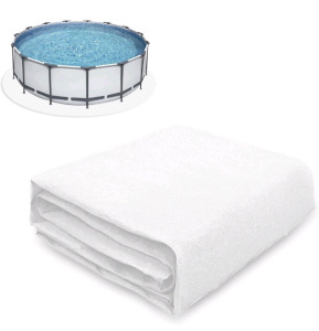 (2) 15 Ft Round Pool Liner Pad For Above Ground Pool- Durable, Geotextile Material, Liner Pads For Puncture Resistant, Extend Liner's Life, White