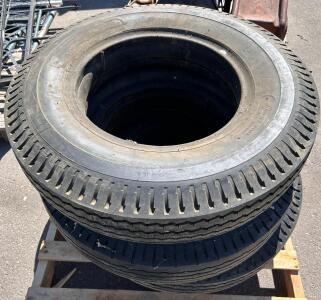 Set Of (4) Tires: 7.00-17 Nylon 6 Ply Rating