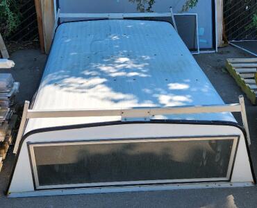White Camper Shell 1/2 Ton Pickup Bed