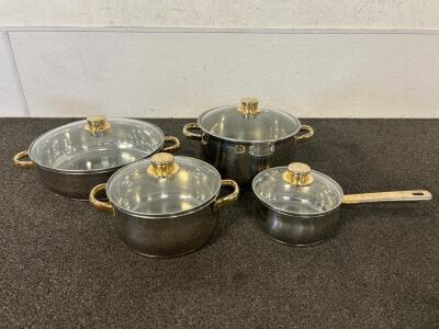 8-Piece Command Performance Gold Cuisine Cookware Pots and Lids