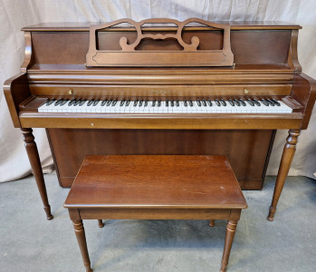 Rudolph Wurlitzer Piano With Bench & Music