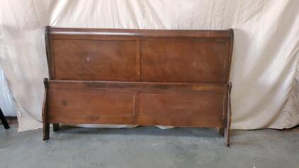 Queen Size Sleigh Bed Headboard and FootBoard