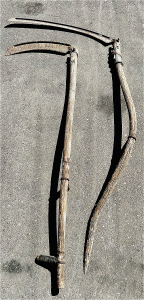 (2) Antique Agricultural Scythes