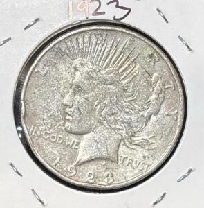 1923 Library Peace Dollar WW1