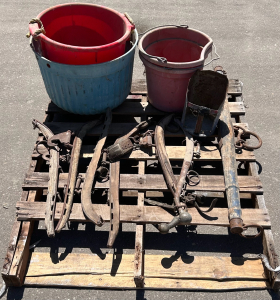 Pallet With Antique Horse Tack