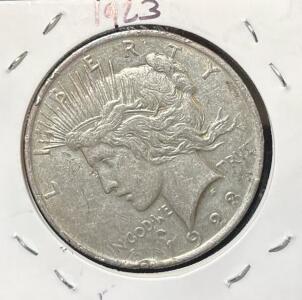 1923 Library Peace Dollar WW1