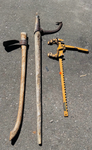 Garden Hoe, Log Mover, and Fence Stretcher