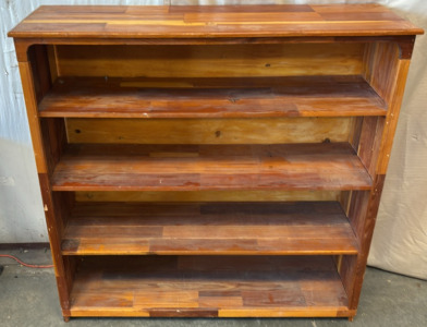 Large Wood Shelving Unit / 15.5&rdquo; L x 50.5&rdquo; W x 51&rdquo; H