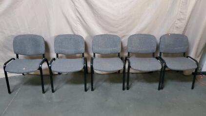 (5) Gray Offices Chairs 31"x18"