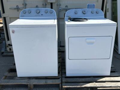 Pair of Whirlpool Washer and Dryer Set. Unable To Test.