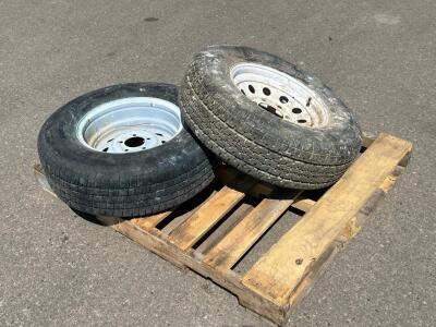(2) Tires: Trailer Radial Tow Master ST225/75R15 and Carlisle Radial ST225/75R15