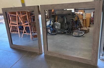 Set of 2 Mirrors H 3&rsquo; W 2&rsquo; 11&rdquo; L 1&rdquo;
