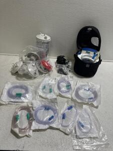 (1) DeVilbiss Vacu-Aide QSU (Quiet Suction Unit) With Assorted Parts & Supplies