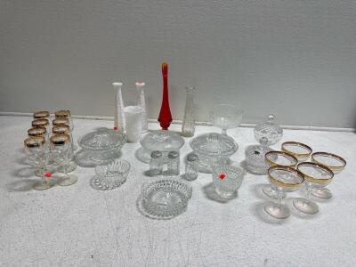 Assorted Glassware & Wine Glasses