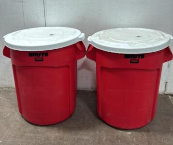 (2) Brute Rubbermaid 20 Gallon Foodsafe Containers