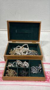 Jewelry Box W/ Assortment Of Necklaces