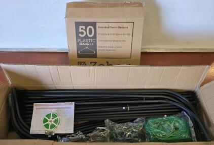 Multifunctional Garden Planting Frame & Zober Plastic Hanger Set - 50ct