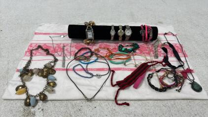 Assorted Necklaces, Bracelets & Watches