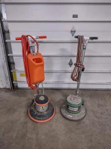(1) 17" Floor Buffer Scrubber Polisher Machine with 3.4 Gallon Tank & (1) Tornado 17" Low-Speed Floor Machine