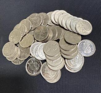 (1) Large Lot Of Canadian Quarters