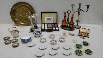 Antique Spoons and Butter Dish and More