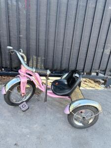 (1) Schwinn Roadster Retro-Style Tricycle, Pink 12-inch model