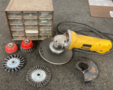 Angle Grinder With Accessories And Tool Box