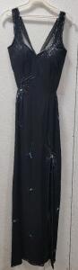 Do You Love Me? Brand Formal Dress Black w/Iridescent Sequins & Leg Slit Details
