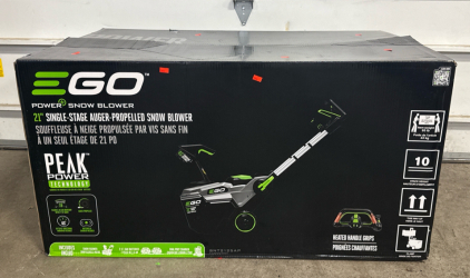 (1) EGO Power+ Snow Blower- 21&rdquo; Single-Stage Auger-Propelled Snow Blower- MISSING BATTERY AND BATTER CHARGER