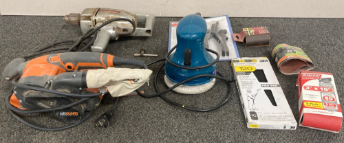 Automatic Belt Tracking Sander, 1/2" Reversible Drill, & More