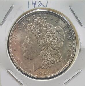 (1) 1921 Morgan Silver Dollar