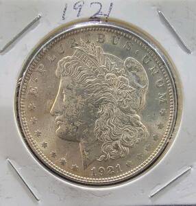 (1) 1921 Morgan Silver Dollar