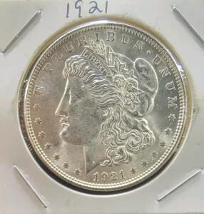 (1) 1921 Morgan Silver Dollar