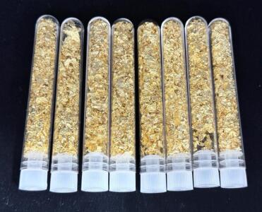 (8) Bottles Of Gold Leaf/Flake Gold