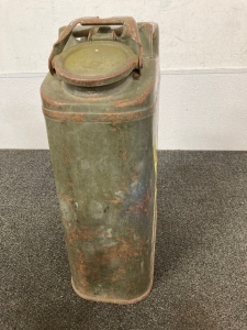 Vintage metal gas can