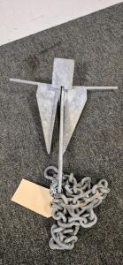 Boat Anchor and Chain(16"L&times;14 1\2"W)