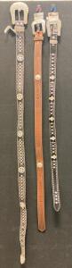 New (11) Name Brand Nocona, Ariat And Blazin Roxx Belts
