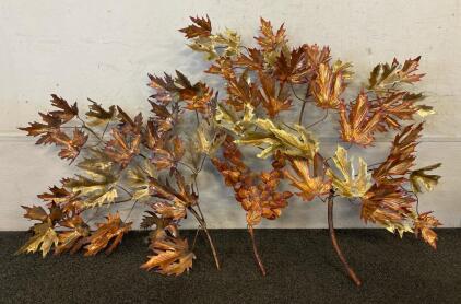 Flexible Metal Fall Leaves Decor