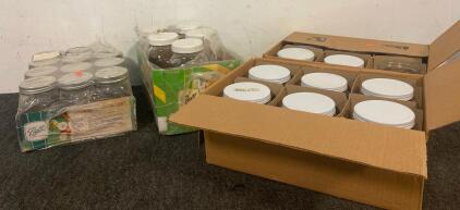Canning Jars- (11) Quart Jars, (5) Half Gallon Jars, (12) Wide Mouth