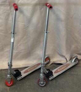 (2) Small Razor Scooters
