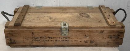 Wooden Crate w/ Chains / 12&rdquo; L x 33&rdquo; W x 8&rdquo; H