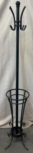Metal Black Coat Rack / 69&rdquo; H