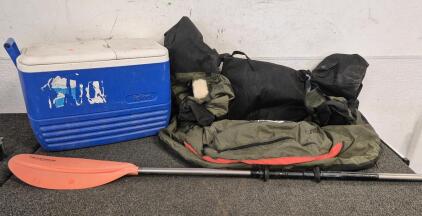 Fishing Float Tube with Oar, Igloo Cooler