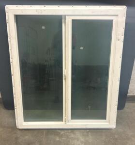 Cast Iron Double Equal Bowl Kitchen Sink And Double-Hung Window