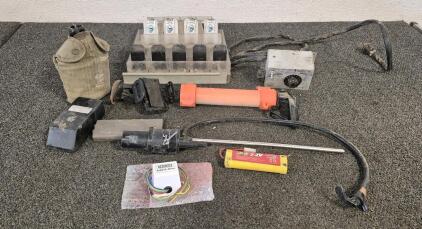 Vintage Cigarette Dispenser(2), Water Bottle, Power Box, Battery, Beer Keg Tap, Marshmallow Gun