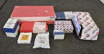 Car Parts( Piston Rings. Pistons, 4 Pairs Bearings, Engine Pro Timing, Pump- Oil, Ford Brass Plug)