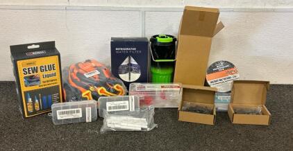 Work Starter Kit- Including Work Gloves, Refrigerator Water Filters, Butyl Waterproof Tape, Truss Head Screws, And More