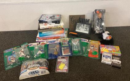 Books, Starting Lineup Sports Superstar Collectibles,Pplaying Cards And More