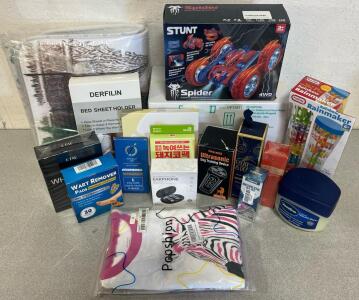 Spider-man Stunt Car, Cleanze Antibacterical Wipes, Kitchen Floor Mat, Skincare / Self Care Products, Kids Pajamas (8Yr), Dog Training Device & More