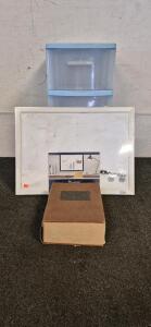 Vintage Websters Dictionary, Dry-Erase Board(New), 3 Teir Storage with Wheels